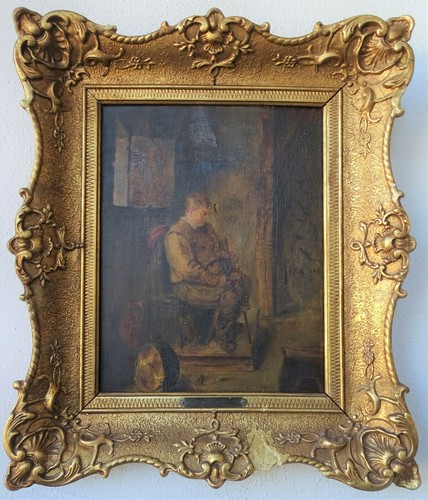 Ludwig von Hagn (1819-1898) Der Schlafender Diener Historische Museums Ölgemälde - Bild 12 von 13