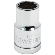 Powerbuilt Mechanic Tools 1/2 Inch Drive x 1/2 Inch 12 Point Socket - 642000