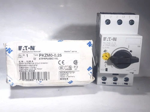 EATON MOELLER XTPRP25BC1NL MOTOR PROTECTOR MODULE 0.16-0.25A PKZM0-0,25 072731