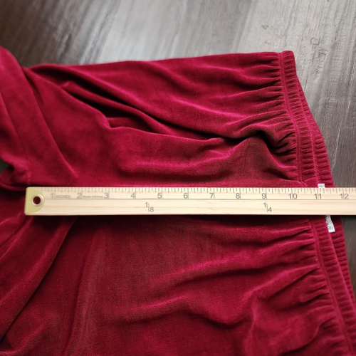 Draper's Damon's Pull On Slinky Acetate Wide Leg Pants Berry Burgundy Women PS - Picture 14 of 16