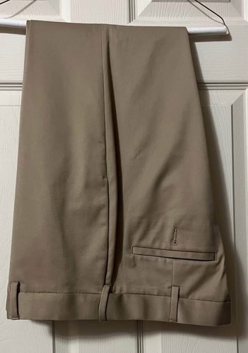 Perry Ellis Portfolio khaki Hose 34/29 vorne flach neu ohne Etikett