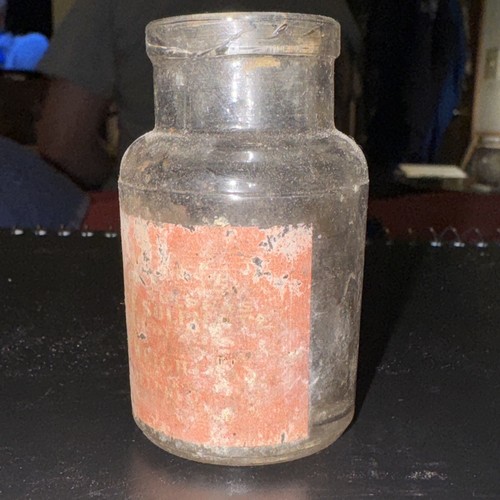Antique POISON MORPHINE Medical Glass Apothecary Pharmacy Druggist Bottle #20 - Bild 2 von 2