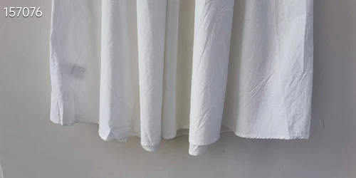 Vestido midi blanco manga abullonada cuello cuadrado Doen para mujer - Imagen 11 de 12