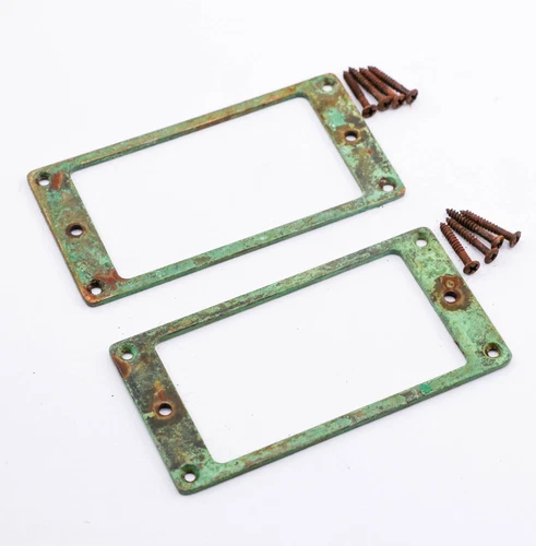 AGP ™ - Aged Chrome Flat Bottom Metal Humbucker Ring Set #4242537