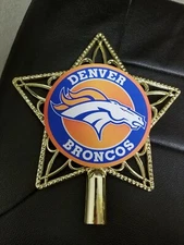 Denver Broncos inspired Christmas Tree Topper Top Ornament Ornaments NFL
