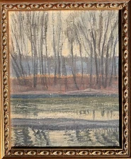 Jean-Baptiste Helle (Swiss b.1876) Rare Post-Impressionist Oil Painting