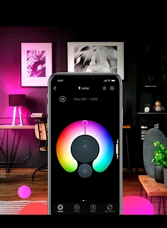 LIFX 1100-Lumen 11W Dimmable BR30 LED Multicolor Light Bulb 75W Equivalent - Image 2 of 4