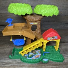 Fisher Price Little People Big Animal Zoo Treehouse Playset Only Swing Pond