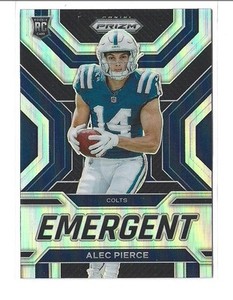 2022 Panini Prizm Emergent Silver Prizm ALEC PIERCE Rookie #18 Colts