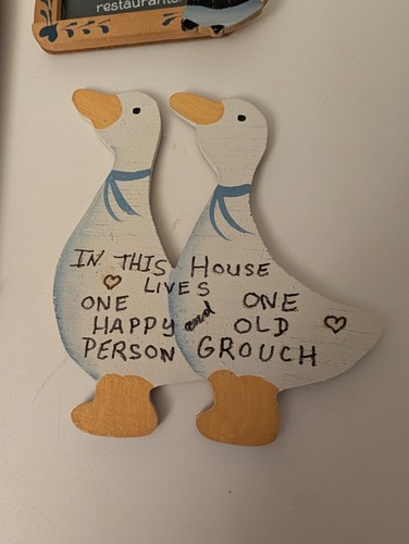 (3) Magnets Goose/Cat/Amish Wood Refrigerator / File Magnets - Quick Witted - Picture 2 of 9