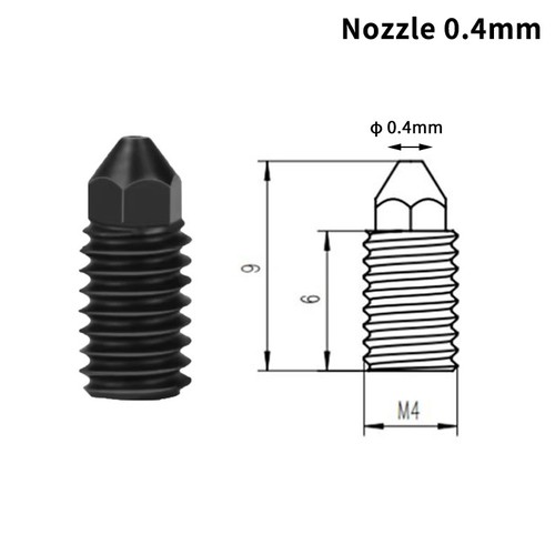 1 Piece Mini Hotend 0.2/0.4/0.6/0.8MM Nozzle Hardened Steel For Bambu Lab A1_D - Photo 18/20
