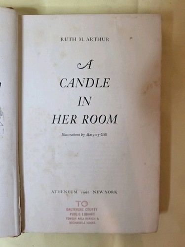 A Candle in Her Room HB ~ Ruth Arthur ~ Atheneum 1966 ~ Library Copy - Picture 8 of 18