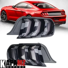Pair Smoked Lens LED Tail Light Lamp Brake For Ford Mustang 2015-2021 2022 2023