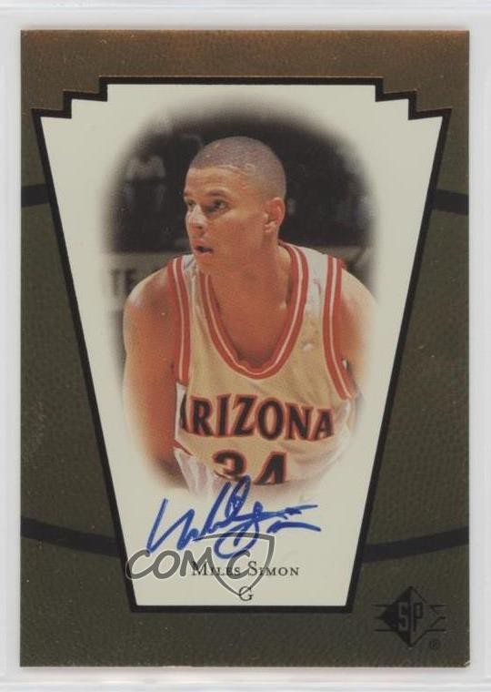1998-99 SP Top Prospects Vital Signs Miles Simon #MS Rookie Auto RC