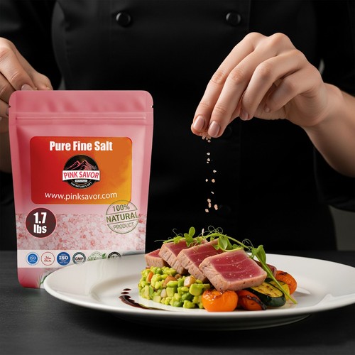 Himalaya Pink Salz feine Körnung 1,7 Pfund zum Kochen und Würzen FDA-zertifiziert - Bild 5 von 8