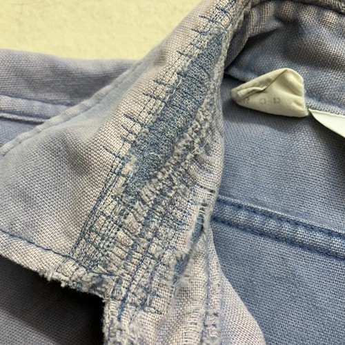 Verblasstes Vintage Woolrich Sämisch Stoff Hemd repariert tolle Gebrauchsspuren - Bild 7 von 11