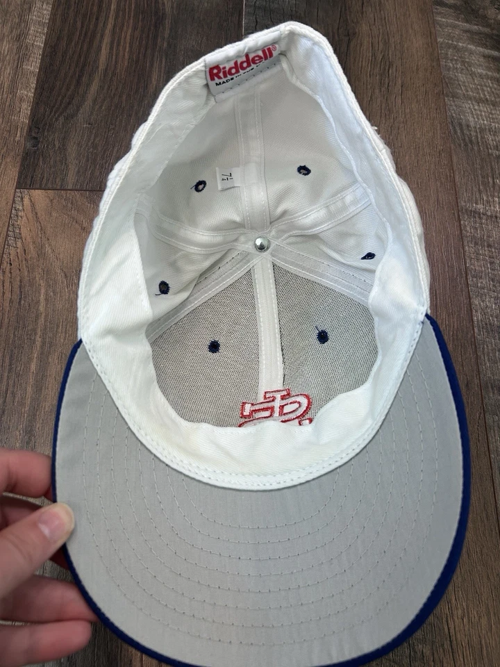  Gorra de béisbol 7 1/4 roja blanca y azul Foto 3 de 4