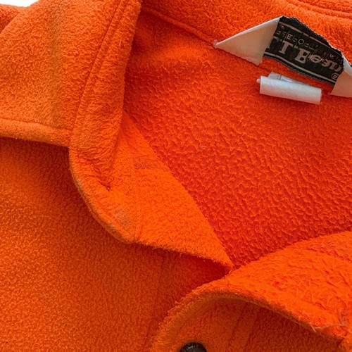 Vintage LL BEAN Hunting Shirt Blaze Orange Flannel Chamois Mens S Button Up USA - Picture 11 of 16