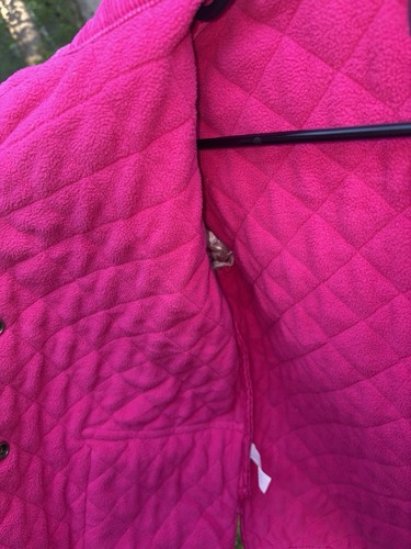 Polo Ralph Lauren Quilted Padded Pink Barn Jacket Coat Girls Size Large 12/14 - Picture 9 of 11