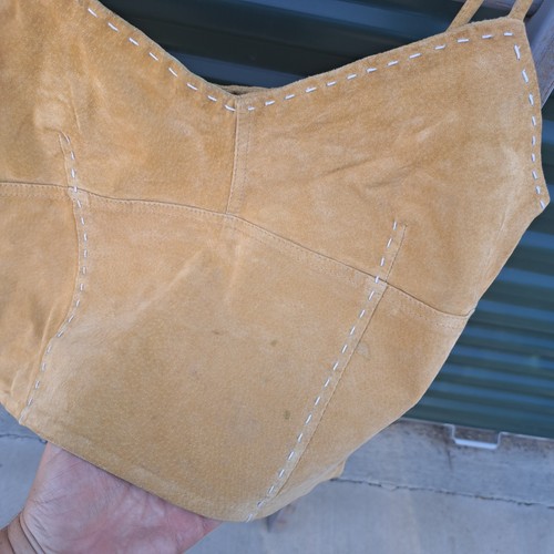 Vintage Lili Le Rose Y2k Tank 100% Leather Medium Brown Cropped Top Shirt Size 8 - Picture 7 of 13