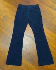 Women's Vintage 1970s JC Penney Navy Chord Flares