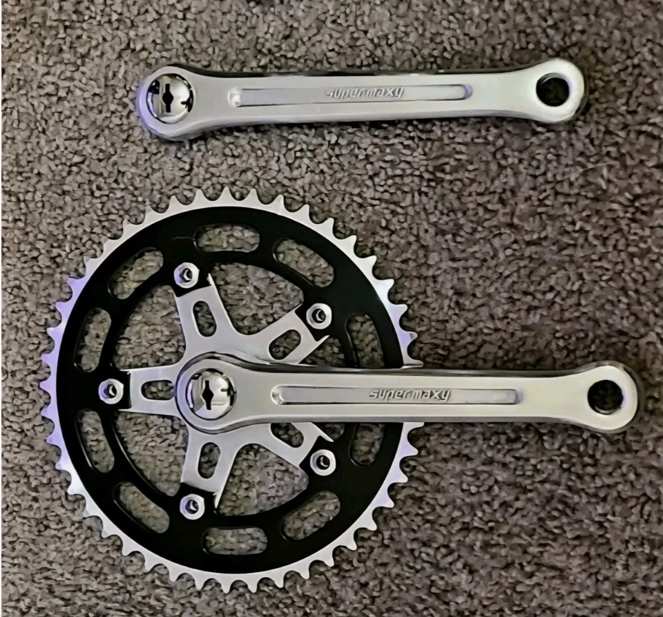 Bielas de bicicleta BMX Sugino Super Maxy Cross antiguas Mongoose GT Redline Diamondback Haro Foto 2 de 3