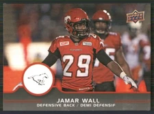2016 Upper Deck CFL #131 Jamar Wall Calgary Stampeders TW2342