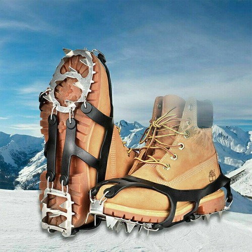 1 paar 18 Zähne Schuhspikes Schuhkrallen Schneeketten Steigeisen für Eis Schnee - Bild 9 von 12