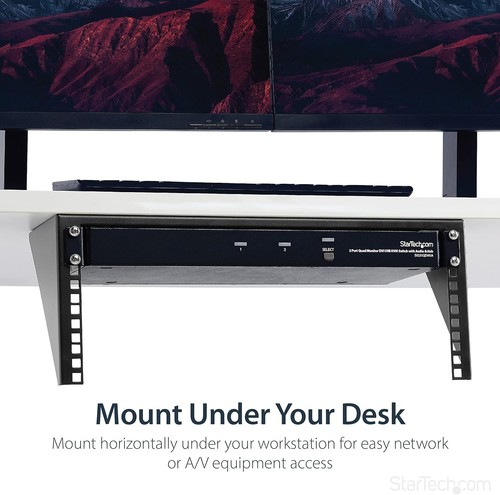StarTech.com 4U Wall Mount Patch Panel Bracket - 19 inch Steel Vertical Mounting - Picture 3 of 8