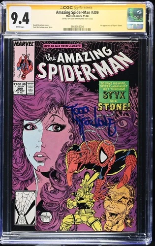 AMAZING SPIDER-MAN #309 - CGC 9.4 SIGNED Todd McFarlane Marvel 11/88