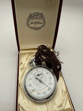 SEIKO Pocket Watch Silver with Case Vintage Timepiece Authentic Rare