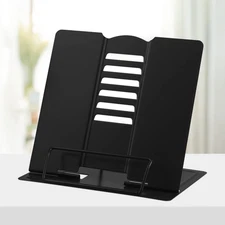 Book Stand Metal Desk Book Holder, Book Holders for Reading Hands Free, Adjustab
