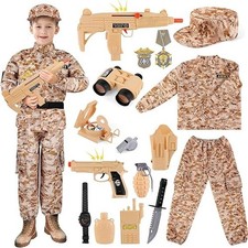 Army Costume for Kids, Halloween Costumes for Boys Kids, Boys Military Soldie...