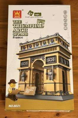 WANGE Architecture 8021 TRIUMPHAL ARCH Building Set 1401 Pieces COMPLETE w/ Box