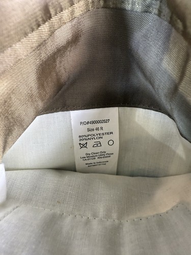 Vintage CHAPS RALPH LAUREN Men’s Beige Ultra Suede Sports Coat Jacket Size 46 R - Picture 10 of 11