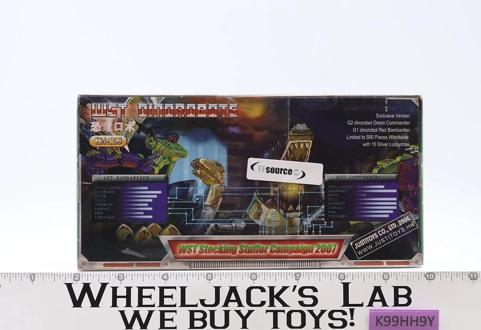 驯鹿指挥官 + 庞巴迪精灵 WST Dinorobots 2007 Just Toys 全新未拆封 — 第 3/4 张图片