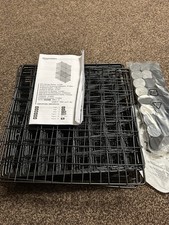 Amazon Basics 6 Cube Wire Grid Stackable Storage Shelves, Black