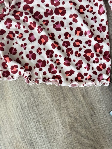 Cat And Jack Pink cheetah Two Piece Girls Pajamas M (8) New - Picture 4 of 4