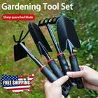 Garden Hand Tool Set 4pcs Trowel Rake Hoe Shovel Heavy Duty Gardening Kit