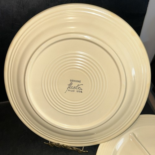 Vintage Set of 3 Fiestaware 10.5” Divided Compartment Plates - Picture 5 of 7