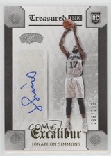 2015-16 Panini Excalibur Treasured Ink 238/299 Jonathon Simmons #TI-JSM Auto 4l6