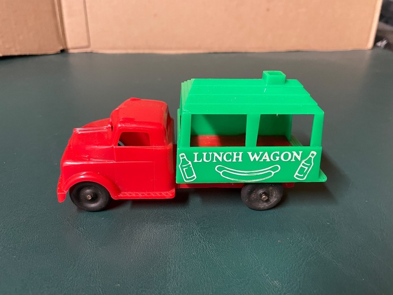 Vintage 5-1/2" Pyro Hard Plastic Civilian Lunch Wagon Truck unbroken