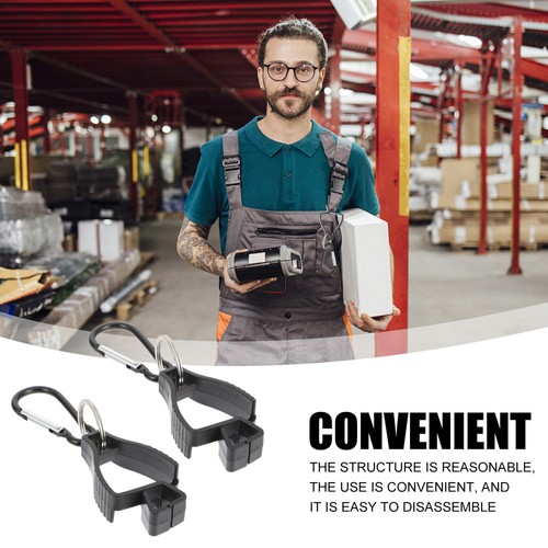 2 Pcs Belt Clip Work Gloves Clips for Holder Clamp Towel Hanging Hook - Afbeelding 5 van 12