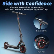 25MPH Foldable E-Scooter w/ Dual Shocks - Top Surprise for Adult Birthday & Xmas