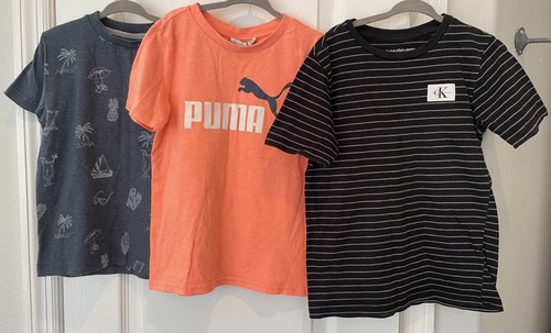 Lot of 5 Size 6 Boys Short Sleeve T-Shirt Minecraft Calvin Klein Puma Cotton - Picture 3 of 19