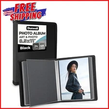 ART PORTFOLIO BINDER FOLDER Artwork Picture Storage Album Sleeves Case 48 Pages