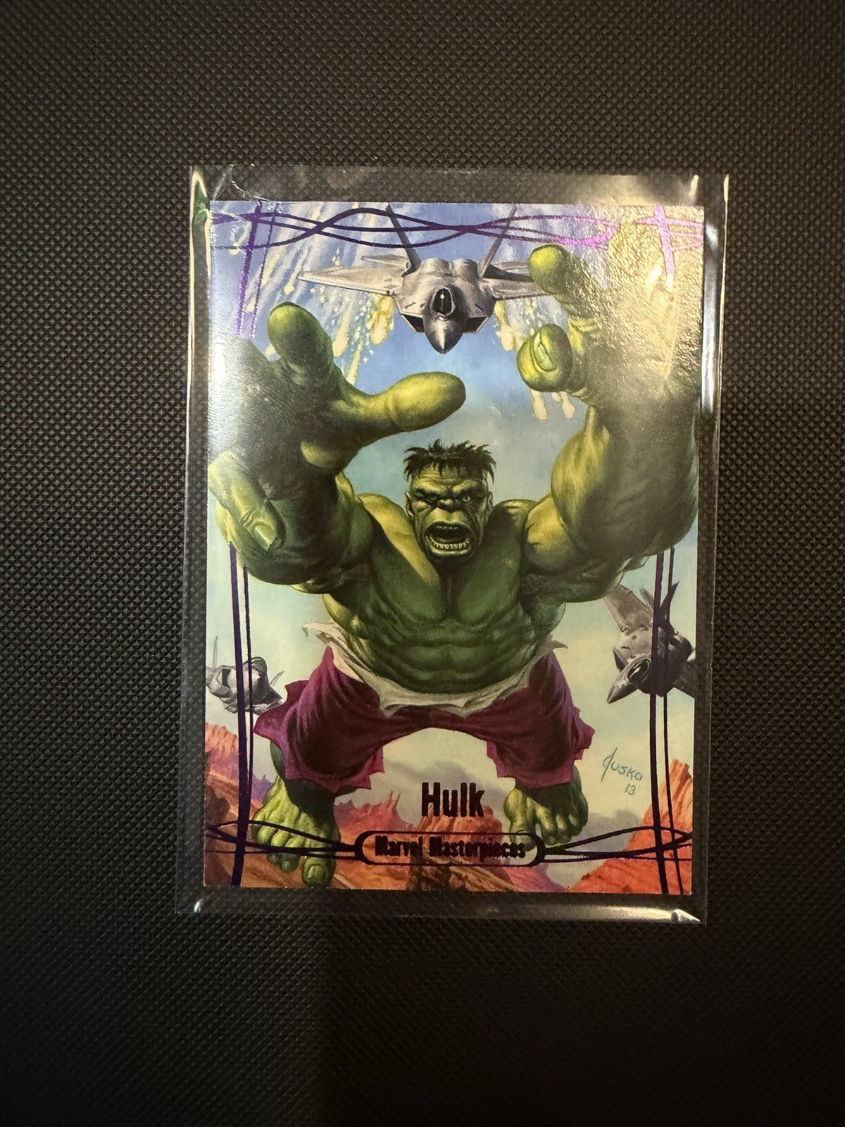 2016 Marvel Masterpieces Jusko Purple parallel HULK #85 037/199