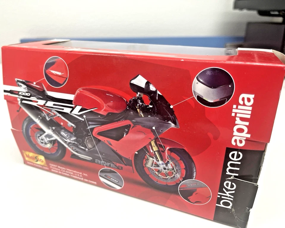 Maisto Bike Me 1:12 Diecast Aprilia RSV 1000R Motorcycle New In Box - Image 4 of 4