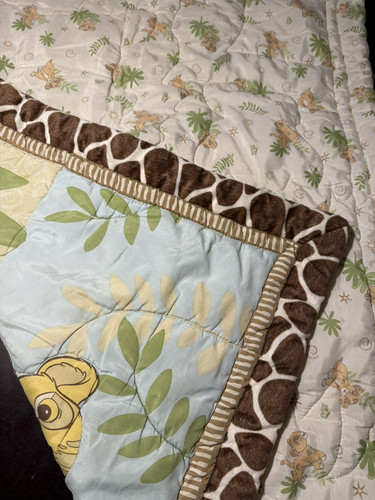 Disney Lion King Baby Crib Set Comforter Quilt Simba Vintage Skirt Reversible - Picture 1 of 12