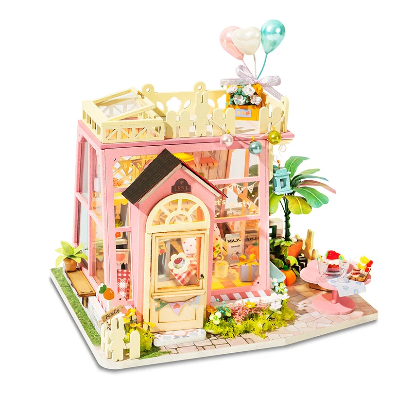 New DIY Miniature Doll Party House 3D Puzzle Toy Wood Crafts for